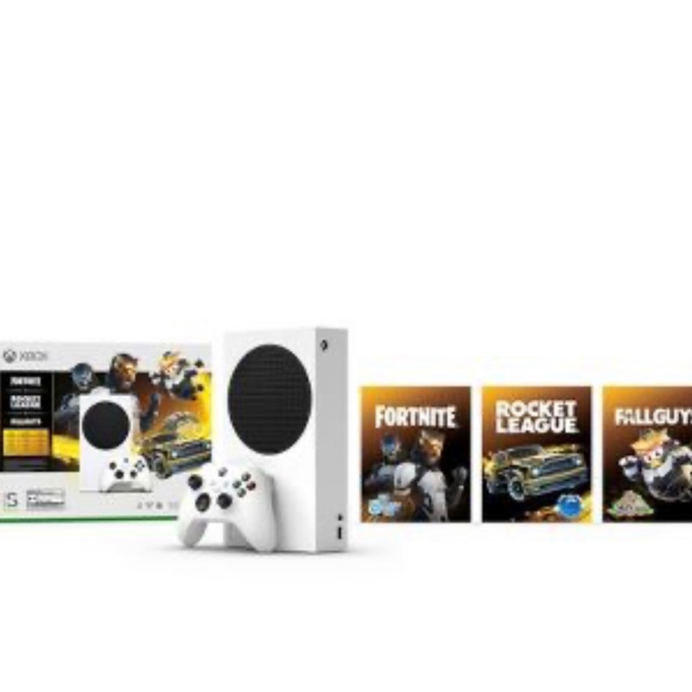 Xbox Series S – Gilded Hunter Bundle with three games 
Fortnight 
Rocket league